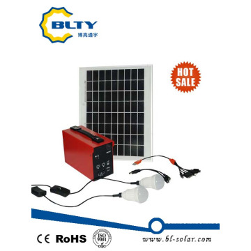 10W Solar Lighting Kit with LEDs and USB Outputs